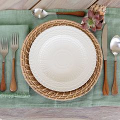 Laced Rattan Round Charger Plate