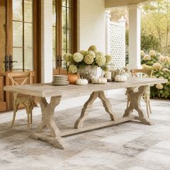 Large Indoor/Outdoor Trestle Dining Table