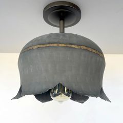 LARGE Rustic Metal Flower Ceiling Light