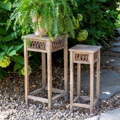 Lattice Accent Nesting Tables Set of 2