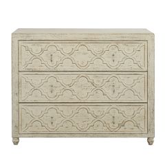 Lattice Front 3 Drawer Chest