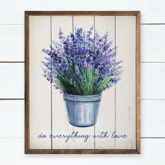 Lavender Do Everything With Love Wall Art
