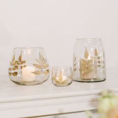 Layered Leaf Glass Votive Holder One of Each