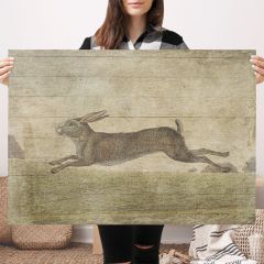 Leaping Bunny Canvas Flat Wall Art