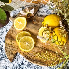 Lemon Shaped Wooden Cheese Board
