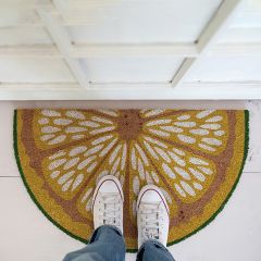 Lemon Slice Coir Door Mat