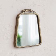 Leopard Detailed Metal Framed Accent Mirror