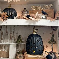 Lidded Pumpkin Candle Lantern