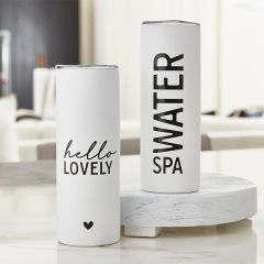 Lidded Skinny Tumbler with Straw