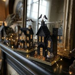 Lighted Haunted Halloween House