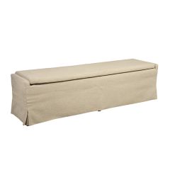 Linen Covered Wall Bench