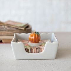 Little Pumpkin Stoneware Napkin Holder