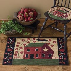 Little Red Farmhouse Hooked Accent Rug