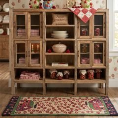 Little Red Farmhouse Hooked Rug Runner
