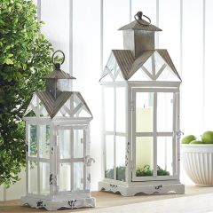 Little Schoolhouse Lantern Set of 2
