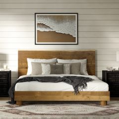Live Edge Natural Oak Bed | SHIPS FREE
