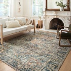 Loloi II Margot Collection Terracotta Lagoon Area Rug