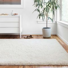 Loloi II Mila Shag Collection White Area Rug