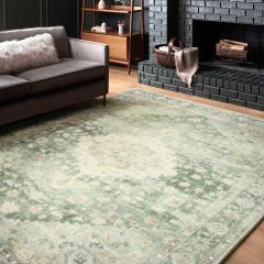 Loloi Rosette Teal/Ivory Area Rug