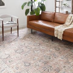 Loloi II Skye Collection Blush/Grey Area Rug