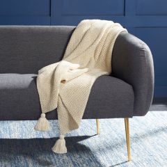 Lush and Luxurious Tasseled Knit Throw Blanket