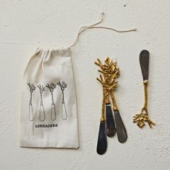 Maple Branch Handle Cheese Spreader Set of 4