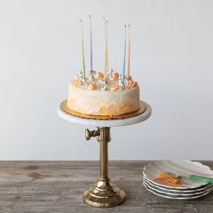 Marble Top Adjustable Pedestal Stand