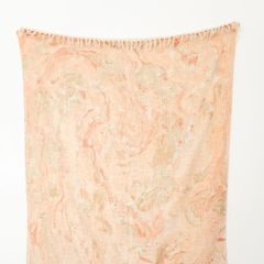 Marbled Peach Cotton Throw Blanket