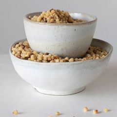 Matte Stoneware Irregular Rim Bowl Set of 4