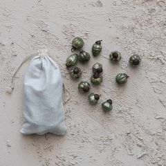 Mercury Glass Mini Ornament Set of 36 In Bag