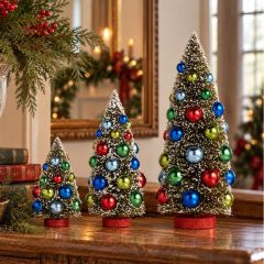 Merry and Bright Bottlebrush Trees Set of 3
