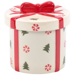 Merry and Bright Ceramic Treat Jar Set of 2