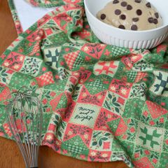 Merry and Bright Quilt Pattern Kitchen Towel Set of 2