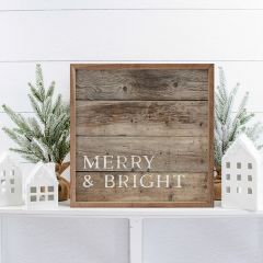 Merry And Bright Wood Wall Art