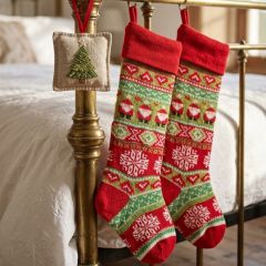 Merry Santa Knit Stocking