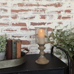 Mesh Goblet Pedestal Candle Holder 12.5 Inch