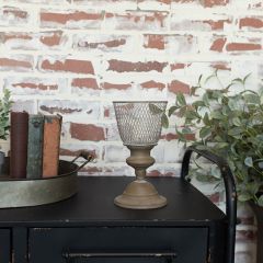 Mesh Goblet Pedestal Candle Holder 9.5 Inch