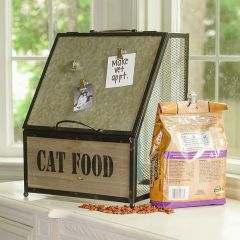 Metal Cat Food Storage Bin