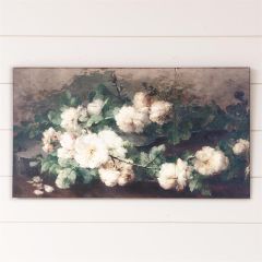 Metal Floral Painted Wall Decor