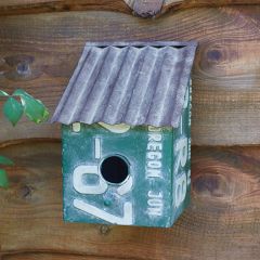 Metal License Plate Birdhouse