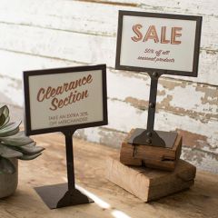 Metal Pricing Displays Set of 2