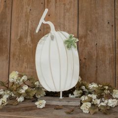 Metal Pumpkin On Stand 18 Inch