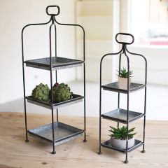 Metal Tower Display Stand Set of 2
