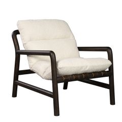 Mid Century Modern Boucle Accent Chair