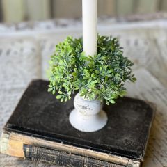 Mini Green Leaf Candle Ring