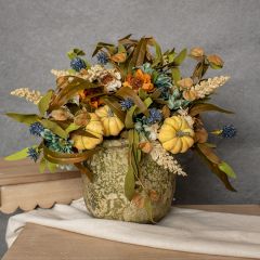 Mixed Floral And Pumpkin Pick