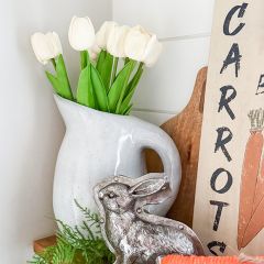 Modern Accents Handled Stoneware Pitcher