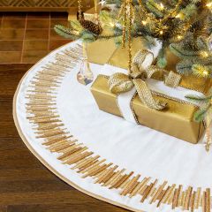 Modern Beaded Tree Skirt