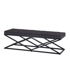 Modern Chic Black Bench Seat
