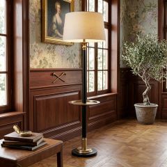 Modern Chic Floor Lamp with Tray